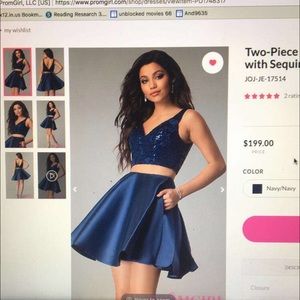 navy blue two piece dress